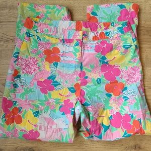 COPY - Vintage white label Lilly Pulitzer birds and hibiscus pants Size 4